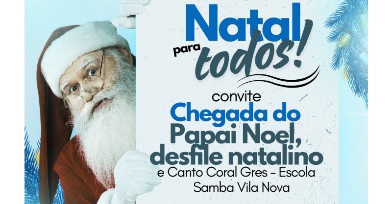 É HOJE: CDL e Prefeitura Municipal de Imbituba promovem a Chegada do Papai Noel