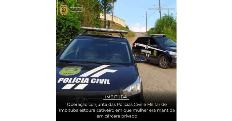  Imbituba / Mulher mantida em cárcere é encontrada em 'situação degradante' 