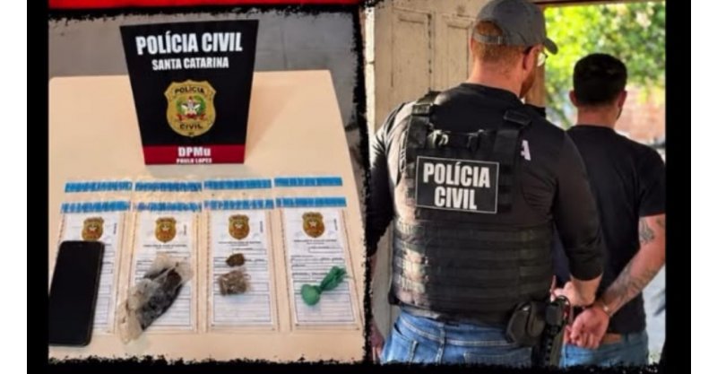  Paulo Lopes / Polícia Civil prende suspeito em flagrante por tráfico de drogas durante operação no município