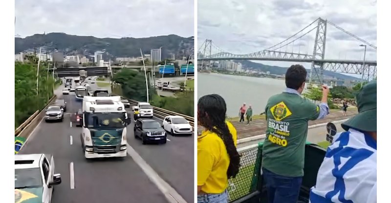 Ao som de ‘Virou, Virou’, ‘Caminhonetaço do 22’ chega na Beira-Mar Continental e organização afirma presença de três mil veículos no ato