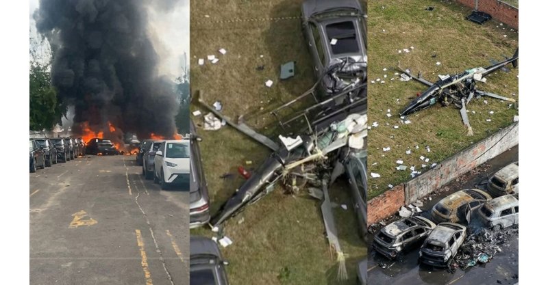 Colisão entre dois helicópteros deixa ao menos seis mortos e provoca explosões no Rio