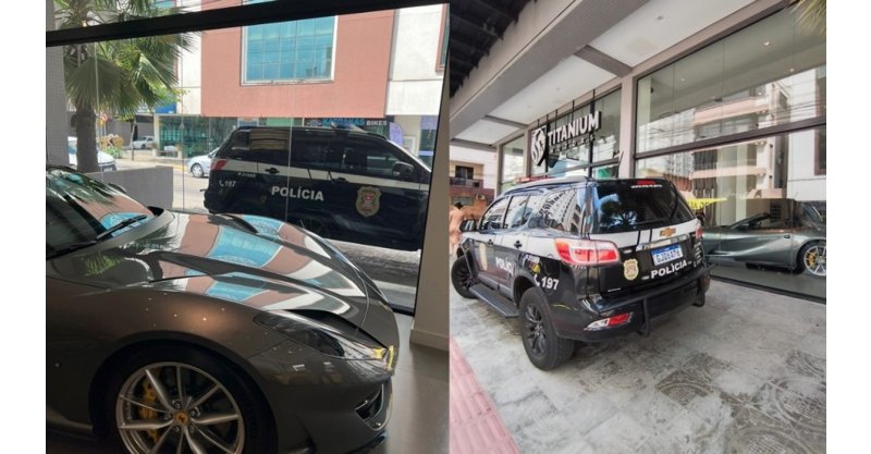 Ferrari avaliada em R$ 5 milhões é apreendida pela Polícia Civil durante operação em SC