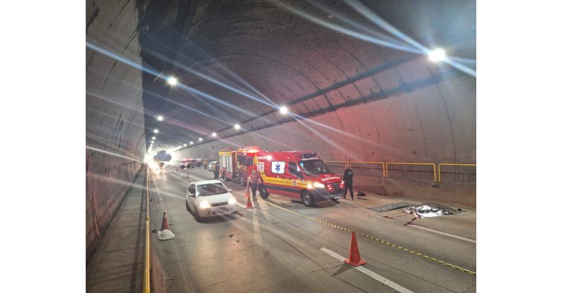 Florianópolis: colisão no Túnel Antonieta de Barros termina com morte e pista interditada