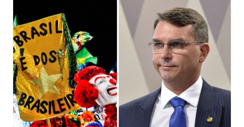 Flávio Bolsonaro comenta rebaixamento de escola de samba que homenageou Lula