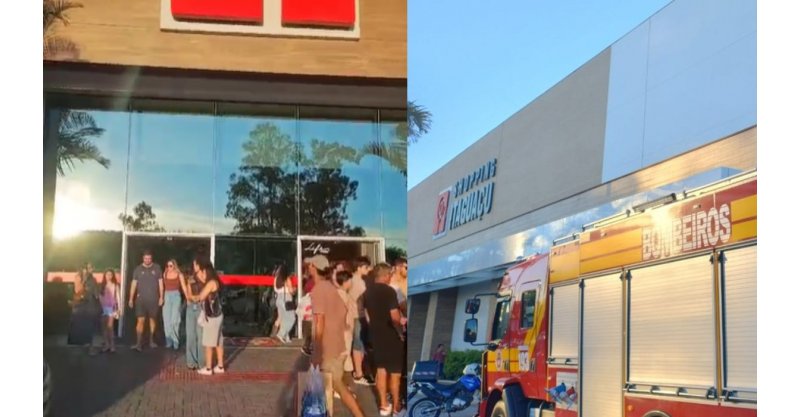 'Fumaça escura’: Incêndio em shopping da Grande Florianópolis evacua centenas de pessoas