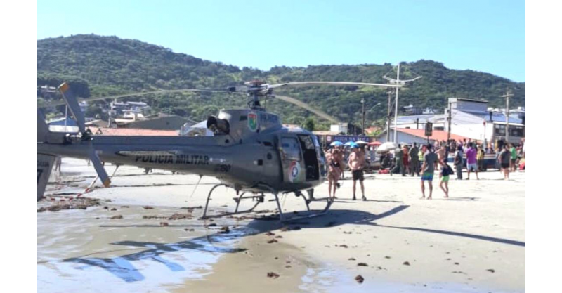Garopaba / Homem morre afogado na praia central da cidade, nesta quarta-feira (26); vítima chegou a ser resgatada, mas não resistiu