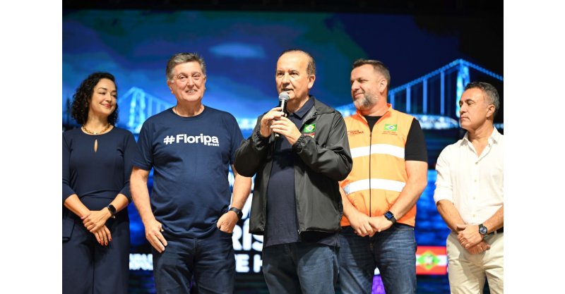Governador Jorginho Mello inaugura obra de iluminação cênica da ponte Hercílio Luz