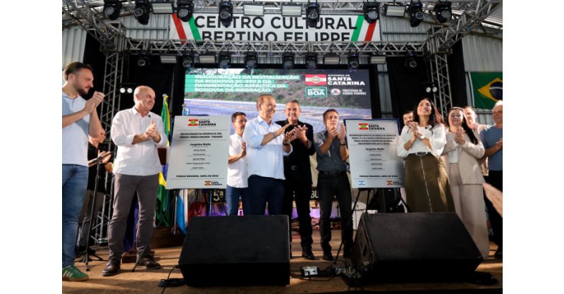 Governo entrega dois trechos da Rodovia da Imigração e revitaliza a SC-390 no Sul