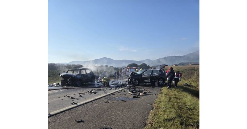 Grave acidente com incêndio interdita a BR-282 na Serra de SC