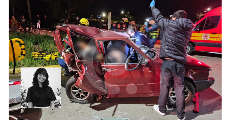 Grave colisão após motorista embriagado bater na traseira de carro deixa adolescente morta e irmã gêmea gravemente ferida