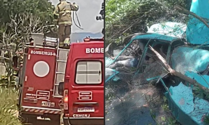 Helicóptero cai em área de mata no Rio de Janeiro e deixa quatro mortos