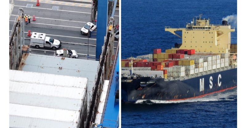 Homem morre prensado por contêiner em navio durante acidente de trabalho em porto de SC