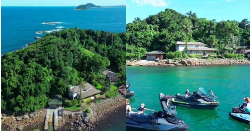 IIlha paradisíaca e inacessível ao público intriga visitantes em SC; veja como é por dentro