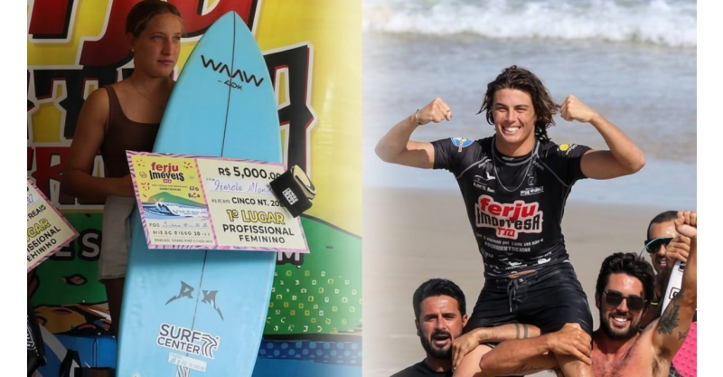 IMBITUBA / Lucas Haag e Alexia Monteiro vencem o Ferju Pro na praia da Vila