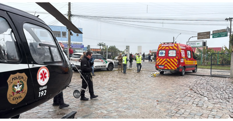 Imbituba /  acidente de trânsito envolvendo carro e motocicleta, nas proximidades da BR-101.