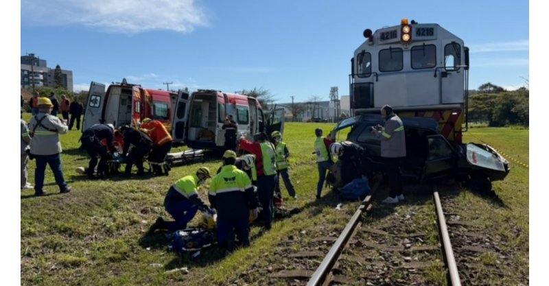 Imbituba/Simulado de acidente com trem e veículo mobiliza equipes de emergência no município