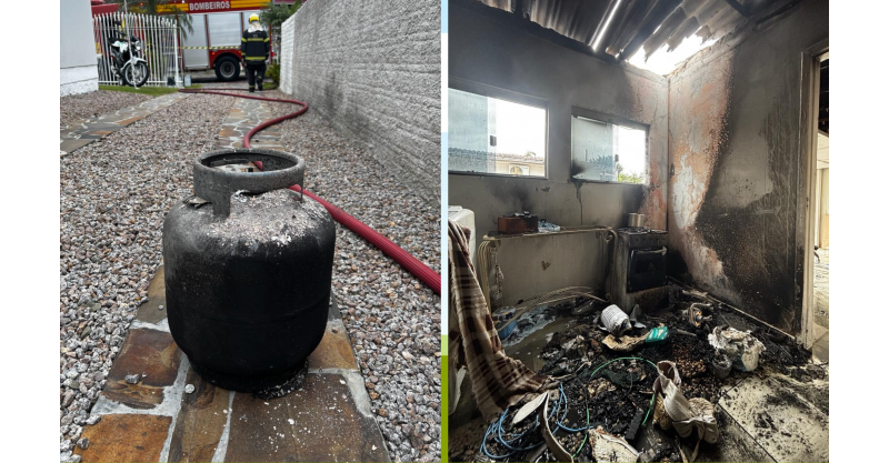 Isqueiro aceso atinge colchão de cama e causa incêndio em Imbituba