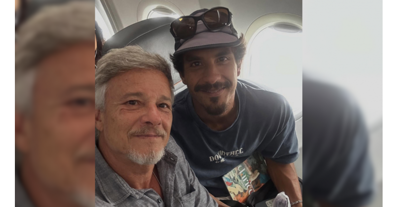 Marcello Novaes curte Surfland Brasil e Praia do Rosa durante temporada em Santa Catarina