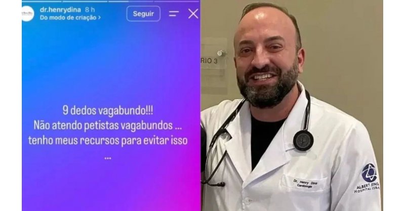 Médico do Einstein diz que não atende eleitores de Lula: ‘Petistas vagabundos’