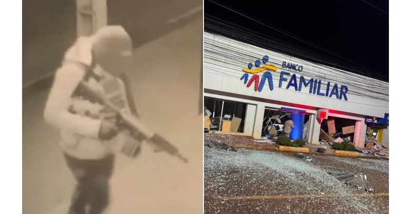 Mega-assalto no Paraguai: mais de 20 criminosos atacam bancos e polícia suspeita de brasileiros