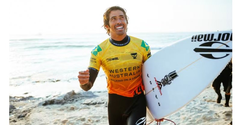Morador de Garopaba, Miguel Pupo conquista etapa da WSL na Califórnia e celebra vitória em Santa Catarina