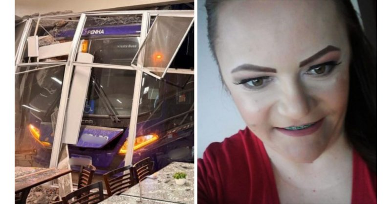 Motorista estava ao celular quando ônibus avançou/matou mulher prensada contra mureta/restaurante/SC/investigação/concluída/homem/indiciado