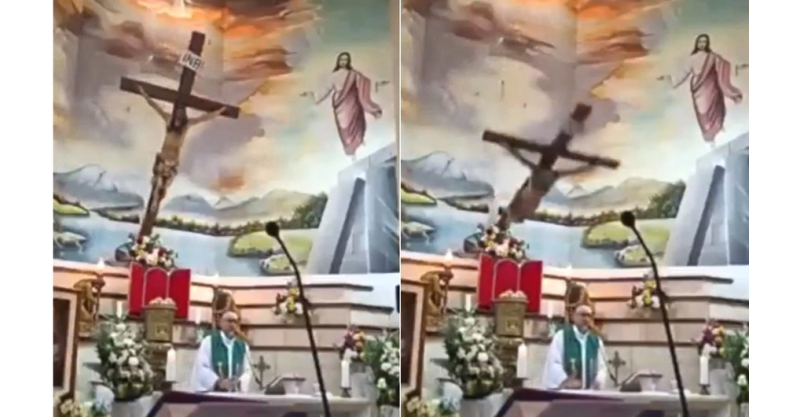 Padre morre após ser atingido por cruz de madeira durante missa
