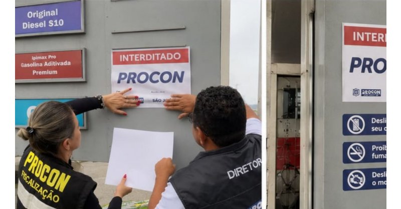 Posto de gasolina é interditado após fiscalização encontrar série de irregularidades em Florianópolis