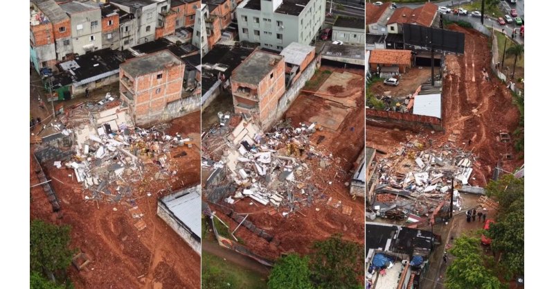Prédio desaba e quatro pessoas são resgatadas com vida dos escombros em SP