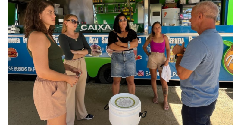 Prefeitura de Imbituba inicia implantação da gestão de resíduos orgânicos nos trailers da Praia da Vila