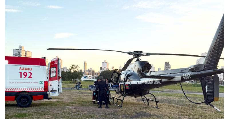 SAER/SAMU Aeromédico transfere paciente com AVC de Imbituba para Tubarão