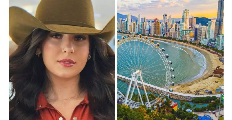 Show de Ana Castela em Balneário Camboriú tem pose com cavalos, Zé Felipe e troca de roupa na praia