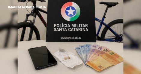 Laguna /  Homem é preso após tentar cobrar R$ 500 para devolver bicicleta furtada; droga também foi apreendida