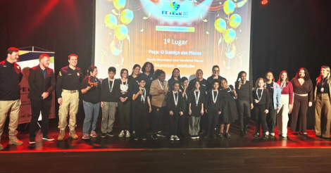 Alunos do EDUTI José Vanderlei Mayer conquistam 1º lugar na semifinal do FETRAN