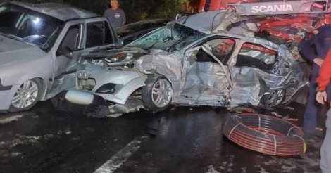 Barra Velha / Acidente deixa um morto e 11 feridos na BR-101 em SC