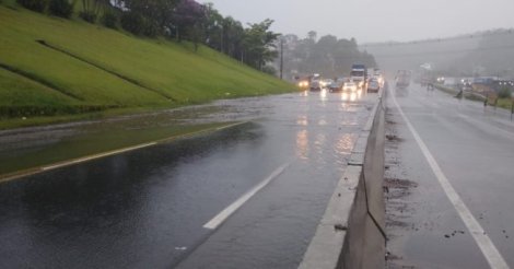 Bloqueios e trânsito lento nas rodovias de SC devido às Chuvas