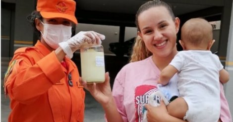 Bombeira de SC doa 100 litros de leite materno para bebês na UTI neonatal: 'Amor e esperança'