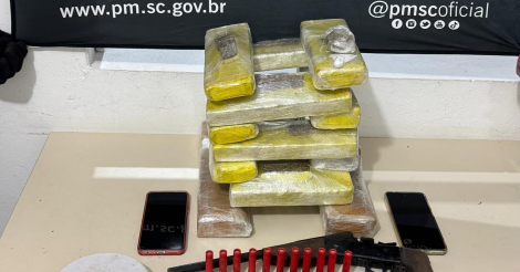 Braço do Norte / Polícia Militar prende trio após tentativa de homicídio e apreende mais de 8 kg de drogas em SC