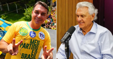 Caiado anuncia apoio a Flávio Bolsonaro no 2º turno durante encontro em Goiânia