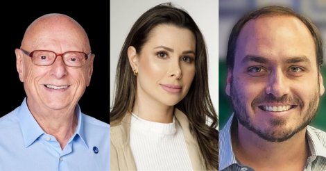 Carol de Toni, Esperidião Amin e Carlos Bolsonaro empatam na disputa ao Senado por SC