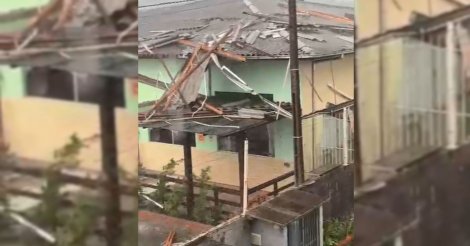 Chuva forte e vento causam estragos em cidades do Sul de Santa Catarina