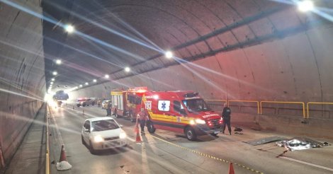 Colisão no túnel Antonieta de Barros mata jovem em Florianópolis