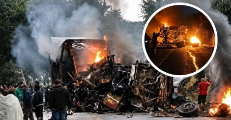 Corpos presos às ferragens: bombeiros confirmam 8 mortos carbonizados em acidente na BR-251