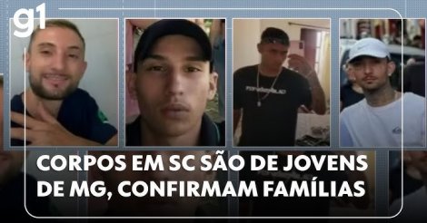 Familiares confirmam que corpos encontrados em SC são de jovens de MG desaparecidos; saiba quem eram as vítimas