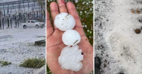 Forte chuva de granizo é registrada na Serra de Santa Catarina