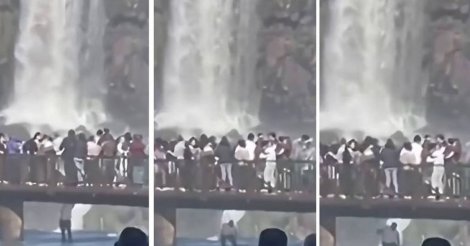 Homem arrisca a vida e pula nas Cataratas do Iguaçu para resgatar celular