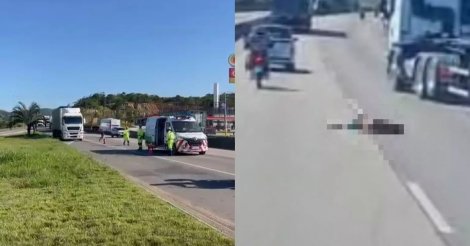 Homem morre atropelado por caminhão na BR-101 e reacende alerta sobre travessia