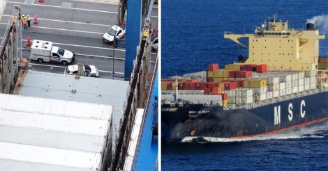 Homem morre prensado por contêiner em navio durante acidente de trabalho em porto de SC
