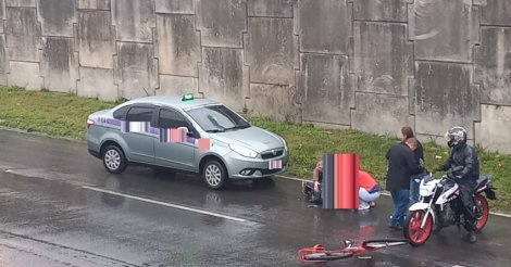 Idoso fica gravemente ferido após acidente de trânsito em Sombrio
