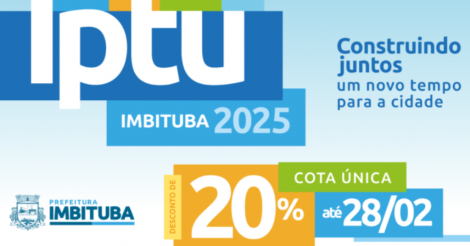 Imbituba oferece desconto no IPTU até 20 de janeiro